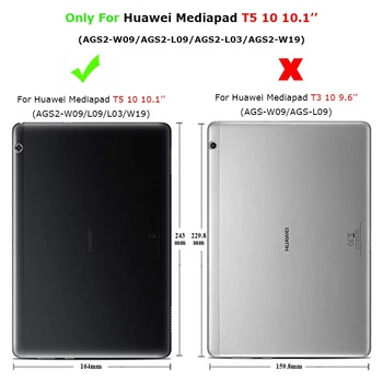 360 Rotujúce Litchi Flip Stojan Kožený Kryt Na Huawei MediaPad T5 10 AGS2-W09/L09/L03/W19 10.1 palcový Tablet Prípade+Film+Pero
