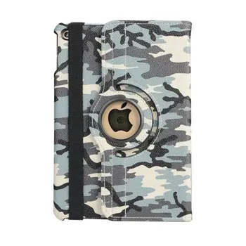 360 Stupňové Otáčanie Tlač Kamufláž Flip Stojan PU Koža Kože Kryt puzdro Pre Apple iPad Mini 1 2 3 7.9