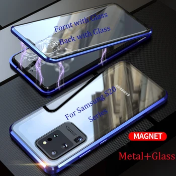 360 Úplné Pokrytie Obojstranný Sklo, Magnetické puzdro Pre IPhone 12Mini 12Pro 11Pro Max X XS XSMax XR 8 7 6 6 Plus Kryt telefónu