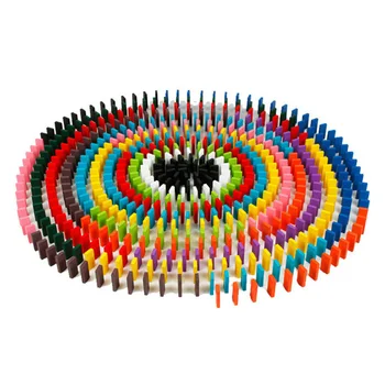 360Pcs/set Deti Farba Zoradiť Rainbow Drevené Domino Bloky Hračky Pre Deti Domino Hry Skoro Vzdelávacie Svetlé Drevo Hračka Dary