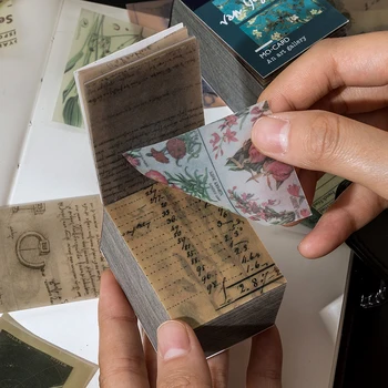366 listov Vintage galéria série papier Karty Memo Pad Dekoratívne Papiernictvo Scrapbooking DIY Denník Album Štítok Retro Materiál