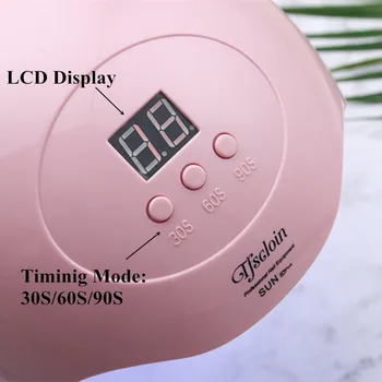 36W Vlasov, Nechtov UV LED Lampa pre Vytvrdzovanie UV Gél LED Gél Nechty Stroj LCD Časovač na Vlasy USB Napájací Kábel Nail Art Nástroj