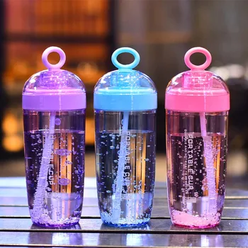 380ML Deti Detská Fľaša na Vodu BPA Free Detí Kalich Dieťa Prenosné Kŕmenie Fľašu S Slamy Únik Dôkaz Trvanlivé Vodu Pohár