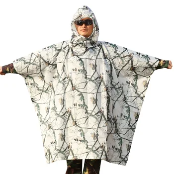 3D biely sneh borovice štýl kamufláž poncho štýl Ghillie suit airsoft poľovnícke oblečenie, Otvoriť sa môže stať piknik mat