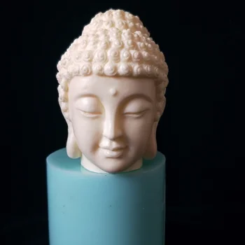3D Buddha Hlavu Sviečka Plesne Silikónové Formy pre KUTILOV, Sviečky Ručne Živice Plesne