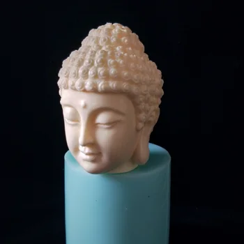 3D Buddha Hlavu Sviečka Plesne Silikónové Formy pre KUTILOV, Sviečky Ručne Živice Plesne