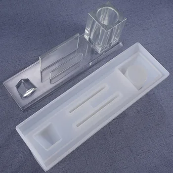 3D Držiak na Pero Podnikania Držiteľa Karty Silikónové Formy na Domáce make-up Úložný Box Ploche Swing Tabuľka Formy Tvorby DIY Remeslá