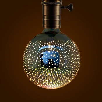 3D E27 Led Žiarovky Dekorácie Žiarovka 110V/220V Ohňostroj Edison Žiarovka Dovolenku Novinka Vianočné Čítanie Lamparas luster svetlo