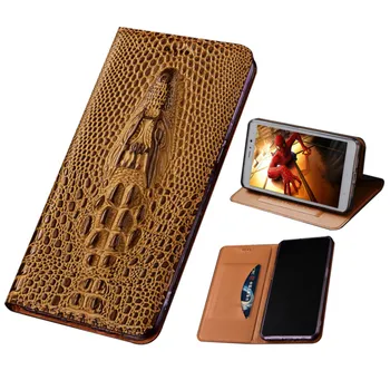 3D Krokodíla pravej Kože Magnetické Telefón Puzdro puzdro Pre Huawei Honor Poznámka 10/ Česť Poznámka 8 Flip Cover Karty Držiteľ Funda