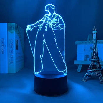 3D Lampa Harry Styles lampa Darček pre Fanúšikov Spálňa Decor Svetlo Led Dotykový Snímač Farby Prácu Stolná Lampa