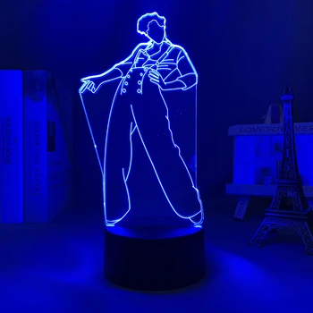 3D Lampa Harry Styles lampa Darček pre Fanúšikov Spálňa Decor Svetlo Led Dotykový Snímač Farby Prácu Stolná Lampa