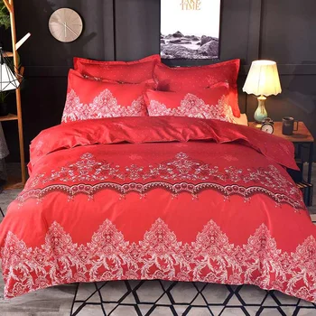 3D Luxus Beddings a posteľnej Súpravy Deka Perinu Cumlík Beding Nastaviť Manželskou posteľou King Queen Size Luxusný Svadobný Dar