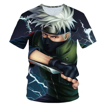 3D Naruto tričko deti Letné Harajuku v Pohode Unisex Krátke Sleeve t shirt Japonské Anime Zábavné Vytlačené Streetwear chlapci T-shirt