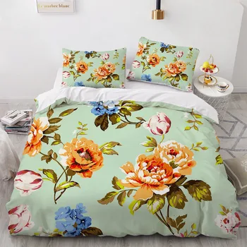 3D posteľná bielizeň Sady Deka Zahŕňa Vankúš Shams Obliečky Kryt Nastaví Obliečky posteľné Prádlo Full Double Twin Európska Jar bytový Textil