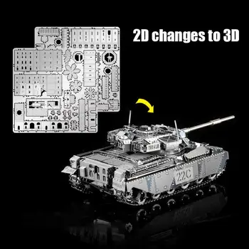 3D Puzzle Kovový Model Auta Mk50 Js-2 Nádrže Náčelníka Montáž Model Hračky DIY 3D Laser Cut Montované Puzzle, Modely, Hračky pre Dospelých