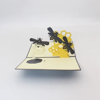 3D Ručné Komické Hniezdenie Včely Papier Pozvanie Pohľadnice, Obálky Deň Detí Deti Narodeninovej Party Kreatívny Darček