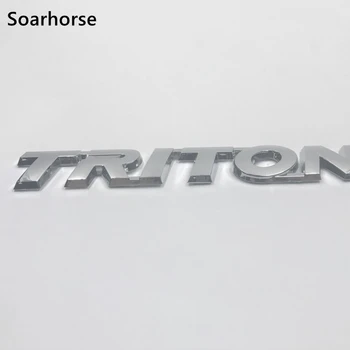 3D Strieborné Logo, Znak Triton Pre Mitsubishi L200 Triton Auto Diely, Zadný Kufor Odznak Nálepky