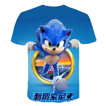 3D Tlač Komiksu, Anime Sonic the Hedgehog Deti T-shirt 2020 Letnú Zábavu Roztomilý T-shirt Chlapcov a Dievčatá O-Krku Bežné Topy