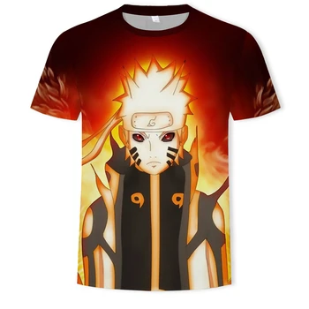 3D Tlač Pohode Naruto Tlač Vzor T-shirt Muži Ženy Harajuku Bežné Topy Módne Letné Nový Krátky Rukáv Topy Tee košele