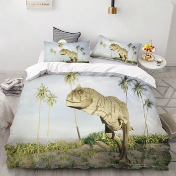 3D Tlač posteľná bielizeň Nastaviť,Vlastné Deti, Baby, Deti Perinu Nastaviť,Cartoon Brachiosaurus Dinosaurov v Jurský Park Obliečky