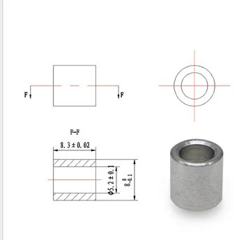 3D tlač príslušenstvo Hliníka Hliníkové dištančné podložky Hliníkové rukávy Izolácie krúžok M5*8.3 mm