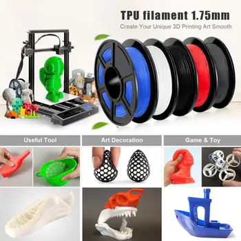 3D Tlač Vlákna TPU Pružné Vlákna TPU vlákna Plastov Pre 3D Tlačiarne 1.75 mm 0,5 kg Tlačové Materiály žltá farba