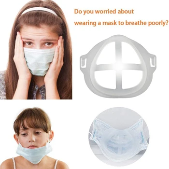 3d Tvár Masky Rám Podporu Dýchania Pomoc Pomoc Masku, Vnútorný Vankúš Silikónové Dýchacie Masky Držiteľ Ochrany Maska na Stenu