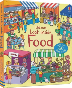 3D Usborne Pozrieť Dovnútra potraviny, Obrázkové Knihy Vzdelávania pre Deti detský Klapky Zdvihnúť Knihy, Čítanie Brithday Darček v anglickom Jazyku