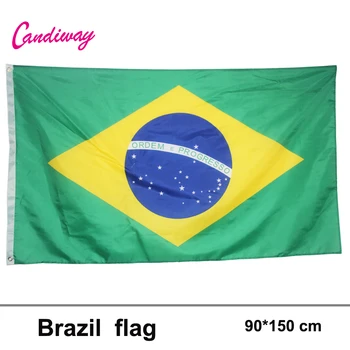 3ftx5ft Brazília Vlajka 150x90cm vlastné vlajky, zástavy národnej vlajky Super-Poly Indoor/Outdoor Brasil VLAJKOU Krajiny Banner