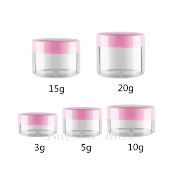 3g 5g 10 g 15 g 20 g Refillabe Fľaše Cestovné Fľaše Pink Spp Fľaše Očný Krém alebo Tvár CreamJar Kozmetické Balíčky