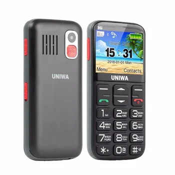 3G WCDMA ruská klávesnica mobilného telefónu 2.31 palcový gsm 1400mAh push-tlačidlo SOS FM lacné odomknutý Jednej sim starý muž mobil