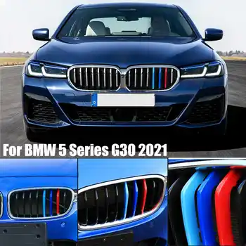 3KS 3D Auto Tvarovanie Prednej Mriežky, Výbava Sport Pásy Kryt Samolepky Pre BMW 5 Series G30 2021