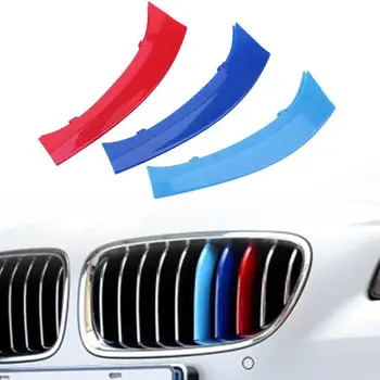 3ks Auto-Stylling Tri-Color Mriežka Trim Vložte Predné Obličiek Mriežka Pásy S tepelnú Odolnosť pre BMW X3 F25 F26