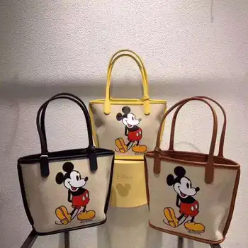 3ks Disney mcieky myši lady canves taška cez rameno+mince taška ženy kabelka cartoon nákupní taška