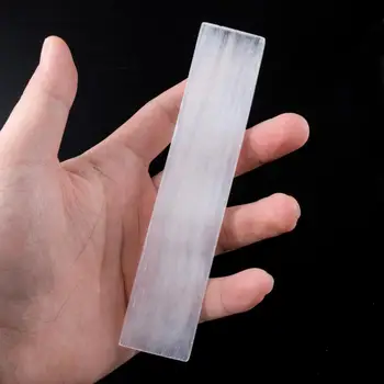 3ks Prírodná Biela Selenite Crystal Stick Čakra Liečivý Kameň Surové Quartz Drsné Minerálov Vzor Bod