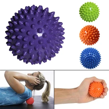 3ks PVC Školenia grip loptu Prenosné fyzioterapia loptu Chytiť ruku ježko Masážne loptu
