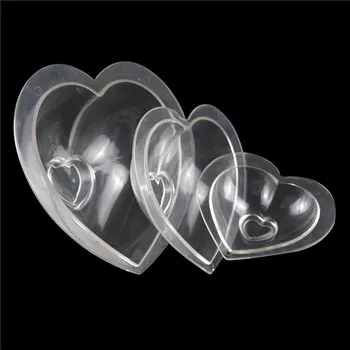 3KS/Set 3D srdce plastov čokoláda formy s klip Cukrovinky Jelly Formy na Pečenie Cake Zdobenie Nástroje