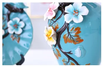 3ks/Set Keramická váza 3D Stereoskopické sušené kvety usporiadanie zakolísania doska obývacej izby vstup ozdoby domáce dekorácie