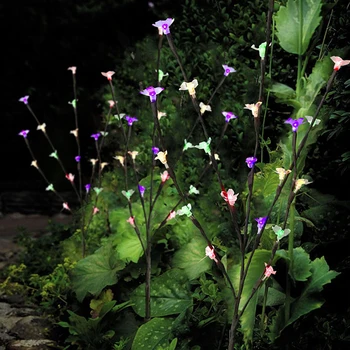 3ks/set Okrasné Odolné Vonkajšie Záhradné Pobočiek Solárne Lampy Plastové Nepremokavé 60 LED Kvet Svetlá Čerešňa Štýlové