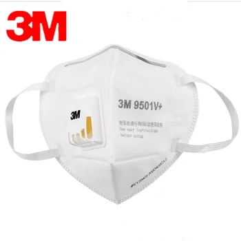 3M Pôvodné Respirátor pleťové Masky Proti oparu PM2.5 aktívny uhlíkový Filter Hlavy montáž Bezpečnostných maska pre Dospelých veľkosť