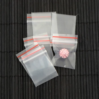 3x3.5cm 100ks 0,2 mm PE Jasné Samostatne Tesniaci Zip Lock taška/ Plastové Obaly Transparentné Puzdro na zips reclosable vaky na balenie