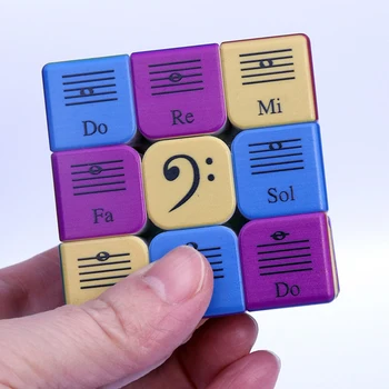 3x3x3 Hudobné Poznámky Vzor Magic Cube Rýchlosť Puzzle Kocky pre Deti Braining Auta vzdelávaní Dospelých a Nastaviť
