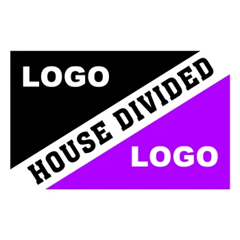 3x5ft Vlastné Logo Dom Rozdelený Vlajka Duel Vlajky Zástavy s kovovou osadené priechodkami