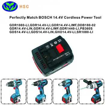 4.0 AH prenosné Batérie BOS14.4B Lítiové Batérie 14,4 V Nahradení pre Bosch 14,4 v Batéria BAT607 BAT614 2607336078