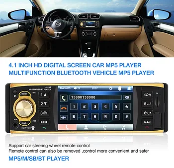 4.1 Palcový HD 1 Din autorádio 4019B Bluetooth, 12V Audio Stereo Diaľkové Ovládanie, USB, AUX FM Volant Ovládanie 2020 Najnovšie