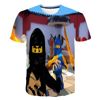 4-14Years Deti T Tričko Legoes 3D Tlač T-shirt Dieťa Ninjago Chlapec Tričko Krátke Rukávy Deti Letné Oblečenie Batoľa Chlapec Košele