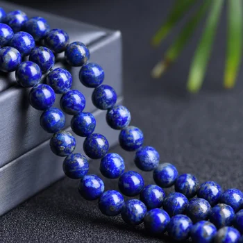 4 6 8 10 mm A+ Prírodné Lapis Lazuli Kolo loptu Voľné Perličiek 15.5 palce