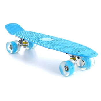 4 Kolies Oceľové Ložisko Skateboard s LED Blikajúce Kolesá 22 V Štyroch kolies Mini Longboard Korčule, Skateboard Outdoorové Športy