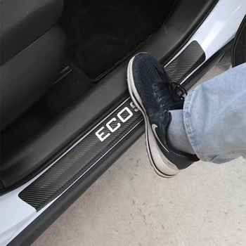 4 Ks Uhlíkových Vlákien Dvere Auta Prahu Sluchu Samolepky Pre Ford Escape Kuga Mondeo Ecosport Focus Fiesta Fusion Ranger Explorer