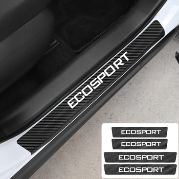 4 Ks Uhlíkových Vlákien Dvere Auta Prahu Sluchu Samolepky Pre Ford Escape Kuga Mondeo Ecosport Focus Fiesta Fusion Ranger Explorer